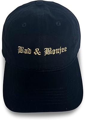 Casquette de baseball noire amusante bad and boujee avec broderie dorée | parfaite
