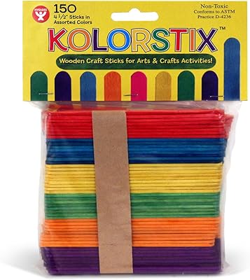 Kraft colorsticks 73100, 1 000 pièces, bâton de couleur hygloss, 4,5 pouces, 4,5