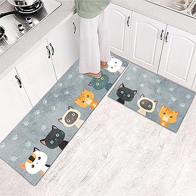 Ensemble de tapis de cuisine de centre commercial lot de 2 doux matelassés