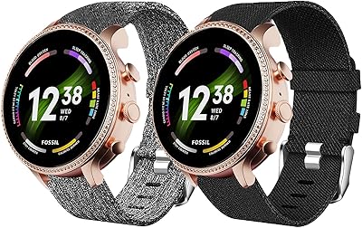 Compatible avec le bracelet de montre intelligente fossil gen 6, bracelet de remplacement