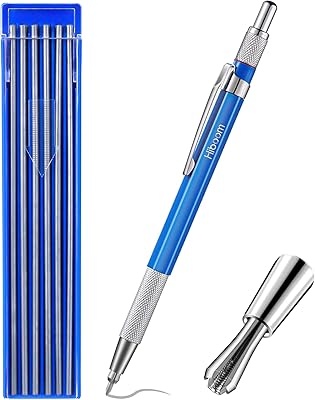 Crayon de soudeur hiboom silver streak avec 12 recharges rondes porte-mines