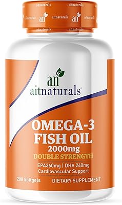 Aitnaturals omega 3 fish oil 2000 mg 360 epa 240 dha double strength