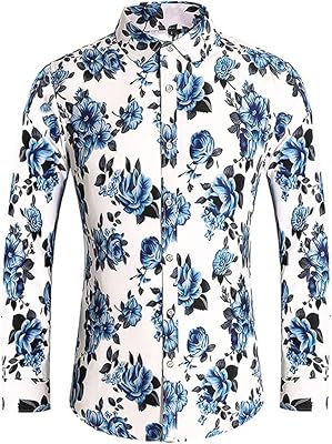 Chemises pour hommes missio chemise à manches longues imprimée coupe ajustée