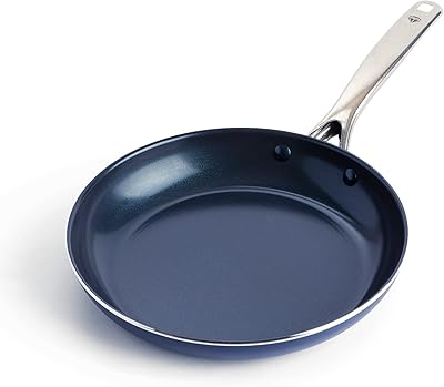 Poêle à frire antiadhésive en céramique blue diamond, 24 cm, sans pfoa, induction