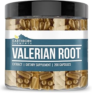 Capsules de racine de valériane (200 gélules) extrait de racine de valériane 100