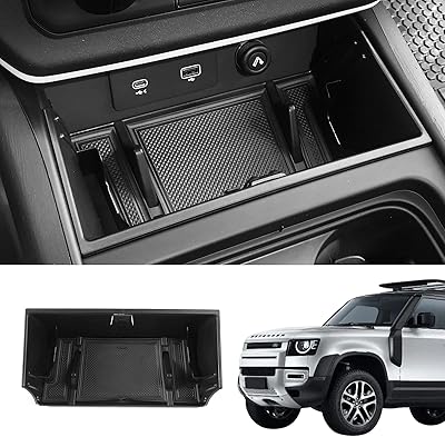 Boîte de rangement pour organisateur de console centrale bomeli pour land rover defender