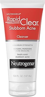 Nettoyant pour le visage neutrogena rapid clear acne treatment avec 10 %