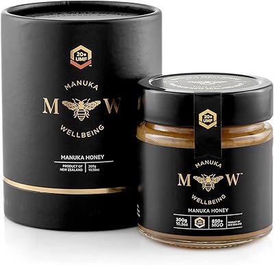 Miel de manuka pur de manuka wellbeing nouvelle-zélande umf 20+ (mgo 850+) miel
