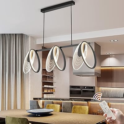 Suspension linéaire led moderne à 3 lumières intensité variable janed avec abat-jour