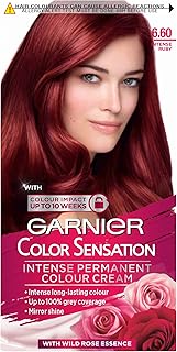 Garnier color sensation red hair dye permanent 6.60 rouge rubis intense