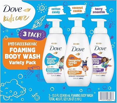 Lot varié de nettoyants moussants pour le corps dove kids, 400 ml