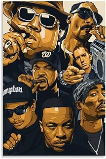 Affiche d'art sur toile de rap old school et image mural moderne