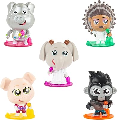 Tommy l73170 lil' singers multi-set, 5 figurines gunther, wash, rosita, johnny et mina