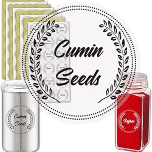 ÉTIQUETTES À ÉPICES PRÉ-IMPRIMÉES PRIMIFY, 144 ÉTIQUETTES À ÉPICES IMPERMÉABLES POUR L'ORGANISATION