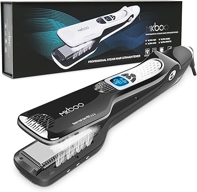 Lisseur à cheveux professionnel en céramique nano titanium avec peigne à dents amovible