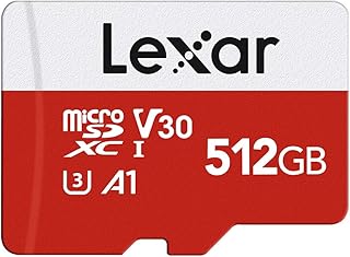 Carte micro sd lexar 512 go carte mémoire flash microsdxc uhs-i avec adaptateur