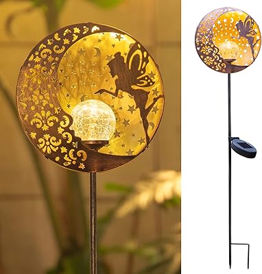 Lumières solaires extérieures de jardin trim, décoration de piquet lumineux en métal étanche