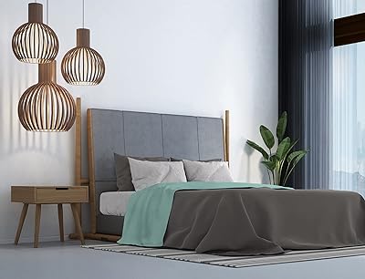 Parure de lit double tendance chic aqua