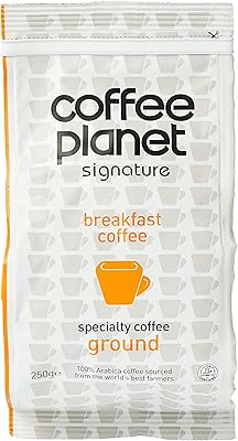 Sachet de café caféiné traditionnel de coffee planet, moulu - sucré au goût