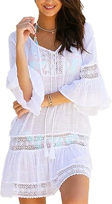 Yukd haut long en dentelle florale pour femme, maillot de bain poncho de plage d'été. Catalogue géant, prix mini chez Diaytar Sénégal
