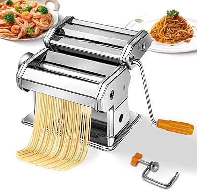 Machine à pâtes todeco, 6 épaisseurs réglables avec rouleaux en aluminium lavables