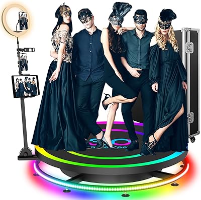 O cyclone photomaton à 360 degrés avec anneau lumineux support selfie en métal. Gagnez du temps et de l'argent avec Diaytar