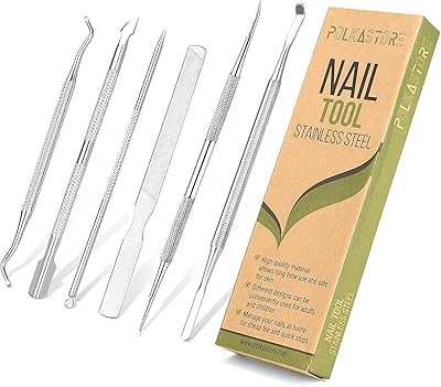 Paquet de 6 limes et lève-ongles incarnés, kit d'outils chirurgicaux professionnels pour l'élimination