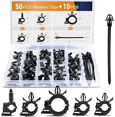 Goo acc 60pcs clips de direction pour fil de voiture - 6 tailles