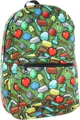 Minecraft sword pickaxes dog print sac à dos pour ordinateur portable articles du