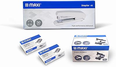 Agrafeuse maxi 20 feuilles + arrache-agrafes + 26/6 agrafes 1000 pièces x 2