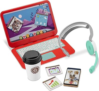 Ensemble de jouets 8 pièces fisher-price my home office pour enfants d'âge préscolaire