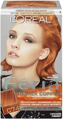 L'oréal paris feria teinture permanente brillante multifacettes, c74 copper crave (cuivre intense), pack