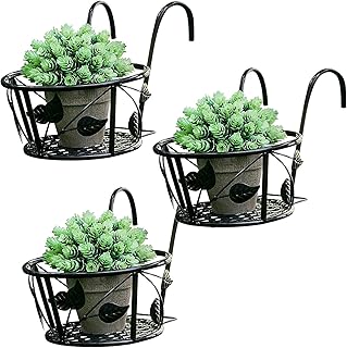 Mcmola 3 pack 20cm 8" support pour plantes en métal à fleurs suspendu