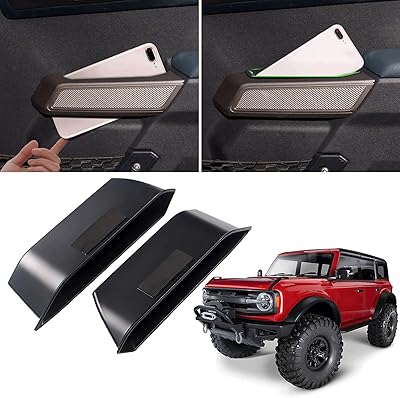Boîte de rangement latérale de porte compatible avec accessoires intérieurs ford bronco 2021