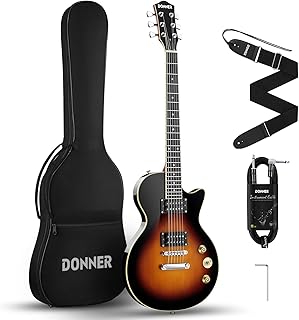 Ensemble de guitare électrique donner lp pour débutant, corps solide, 39 pouces