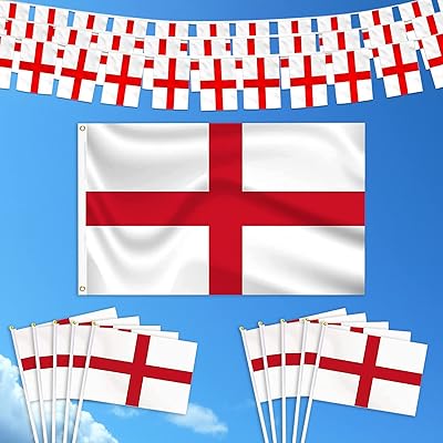 Ensemble de drapeaux anglais de la saint-georges, grand drapeau anglais de 10 m