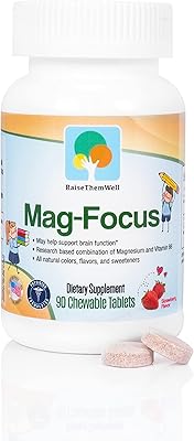 Complément alimentaire à concentration de magnésium pour enfants - un complément alimentaire naturel à croquer au goût de fraise pour la concentration et l'attention des enfants. Diaytar : Là où commence votre expérience shopping idéale