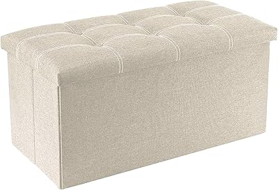 Banc ottoman de rangement pliable 76 x 38 cm grand canapé long