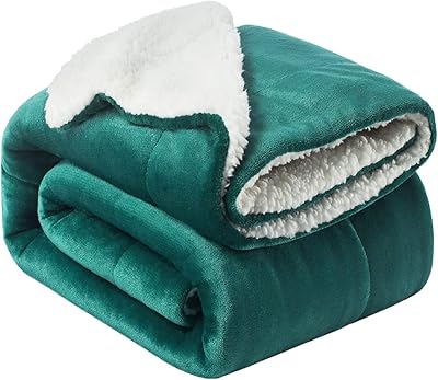 Couverture sherpa fabien king size en flanelle polaire réversible en velours double