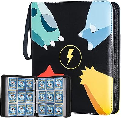 Porte-cartes pokémon werhxion (900 cartes avec 50 feuilles amovibles)