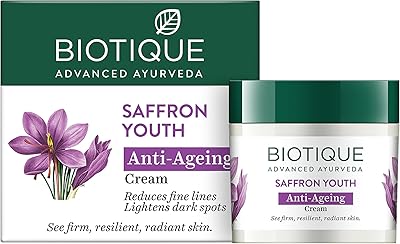 Crème de jour nourrissante biotique saffron youth dew pour tous types de peau