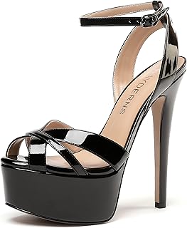 Sandales à talons hauts à bout ouvert pour femmes avec bride à la cheville