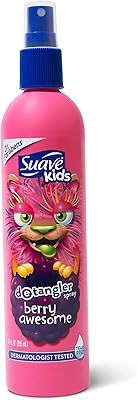 Spray démêlant suave kids pour un coiffage sans déchirures, formule démêlante pour cheveux