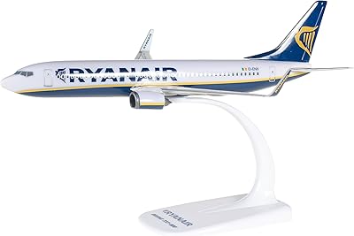 Herpa 609395 kit de modèle d'avion ryanair boeing 737-800, multicolore