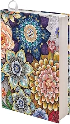 Uniseo glitter blossom boho floral design couvertures de livre réutilisables 9x11 pouces, gilets