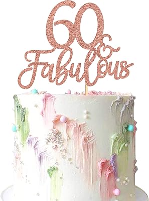 Bloomomone rose gold glitter 60pcs décorations de gâteau de joyeux anniversaire décorations