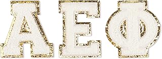 Sorority shop alpha epsilon phi chenille patchs de lettres avec support adhésif, lot
