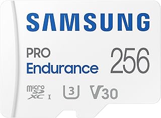 Carte mémoire samsung pro endurance, 256 go, blanche, mb-mj256ka/am