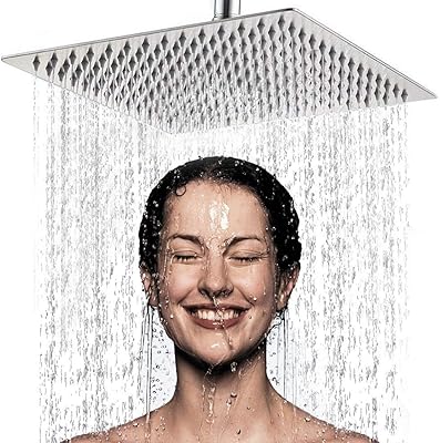 Pomme de douche fixe haute pression yomim grand carré de 10"-20 cm