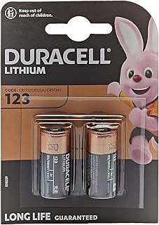 Batterie au lithium duracell 123 haute puissance 3 v, paquet de 2